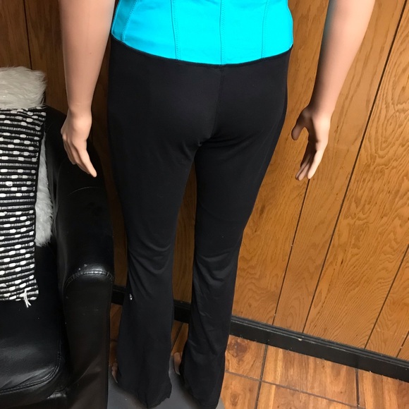 Lululemon"Tadasana Pant-Black & Blue-Size 6-Good Condition - Picture 9 of 15